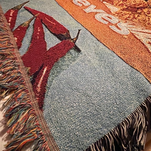 Popeyes Louisiana Kitchen Woven Tapestry Blanket Throw - Picture 4 of 5